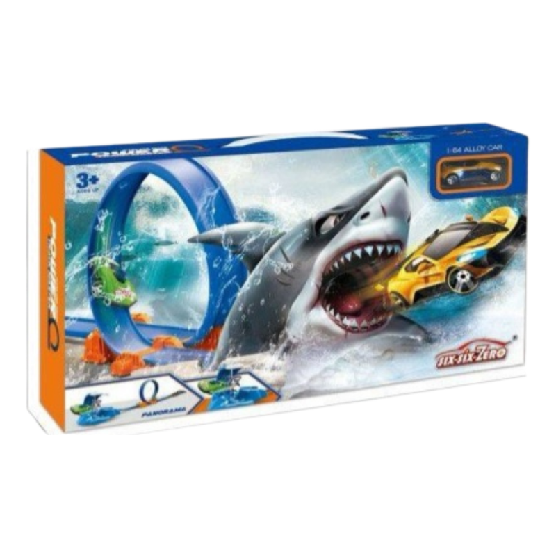 Six Six Zero Power Track Master Loop Playset with Alloy Car
