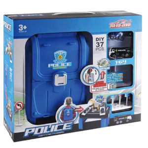 Six Six Zero Police Backpack Garage mochila juguete garaje policía 37 piezas