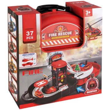 Six Six Zero Fire Rescue Backpack mochila juguete estación bomberos 37 piezas