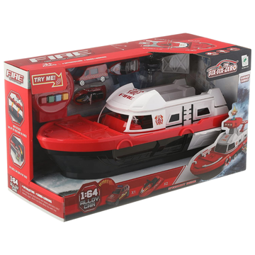 Six-Six-Zero Fire Rescue Boat Playset set lancha de bomberos juguete