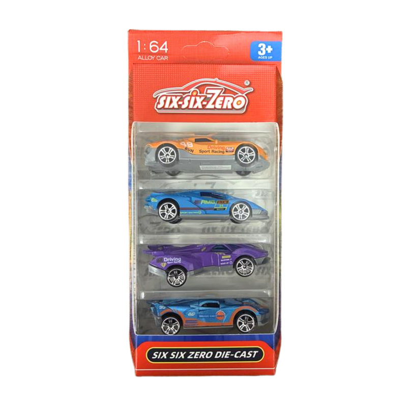 Six Six Zero 1:64 Die-Cast Alloy Racing Cars 4-Pack