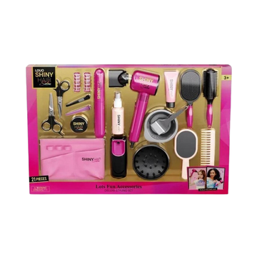 LDUO Shiny Hair Salon set peluquería juguete 21 piezas secador real