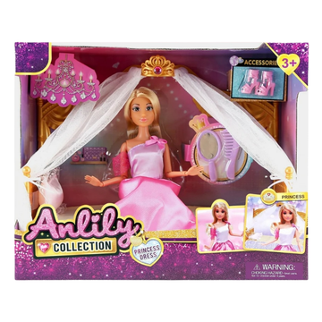 Anlily Princess Fashion Dress Up muñeca set 8 vestidos accesorios