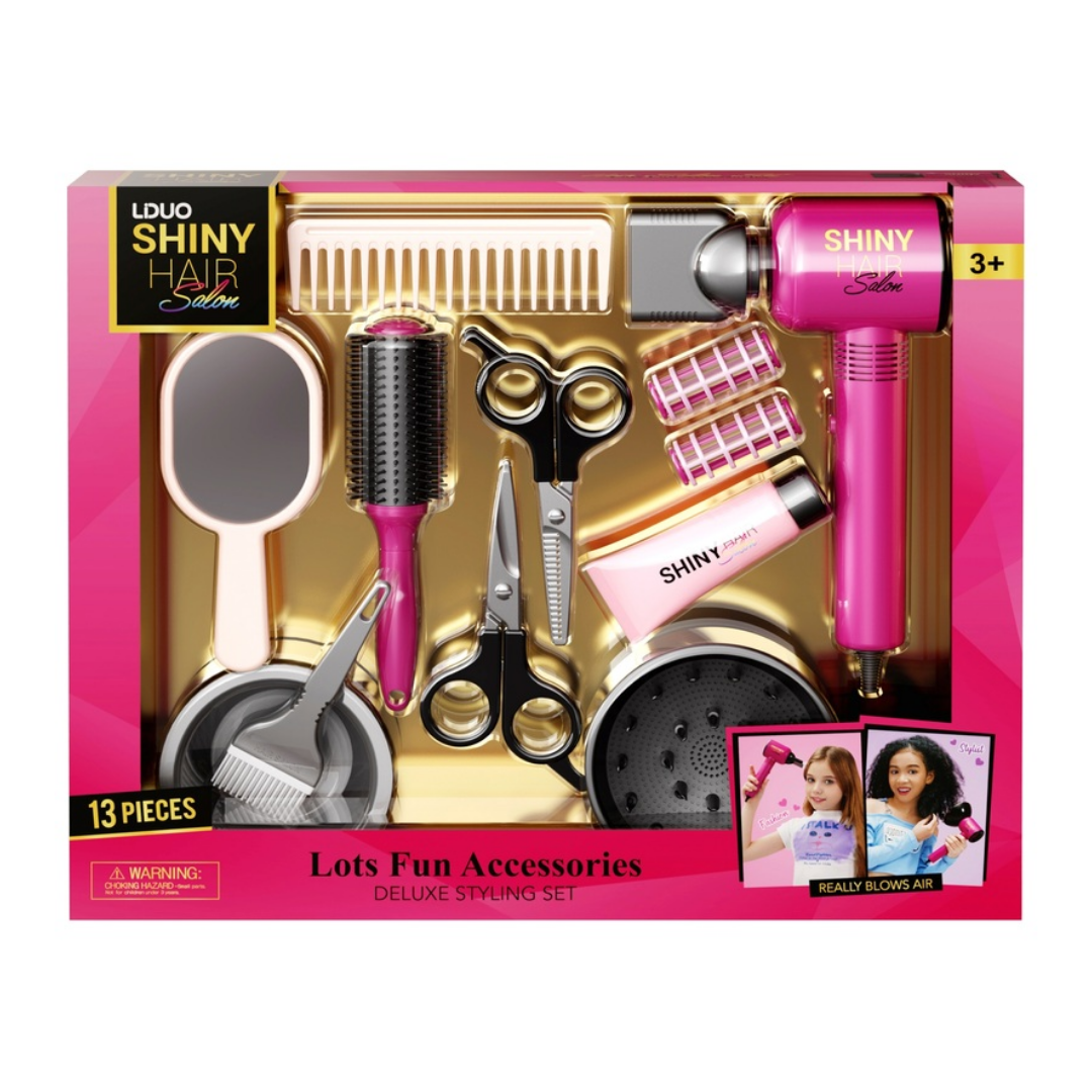 Set de Peluquería Infantil para Niñas - Juguete de Imitación con Secador, Tijeras y Accesorios para Cortar y Peinar.HOGAWAY Set de Peluquería Infantil para Niñas - Juguete de Imitación con Secador, Tijeras y Accesorios para Cortar y Peinar.HOGAWAY