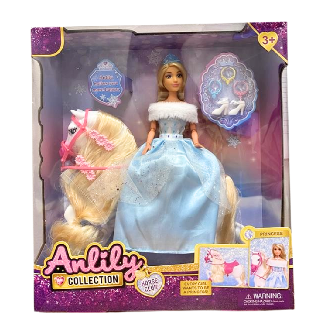 Anlily Horse Club Doll muñeca jinete caballo camina sonido