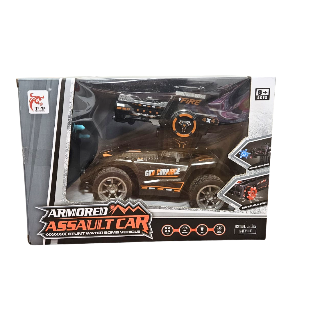 Feng Niu Armored Assault Car coche control remoto lanza bombas agua