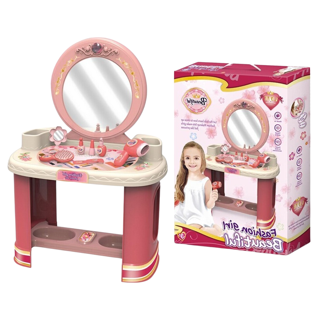 Glamour Vanity Playset tocador juguete niñas luces sonido espejo