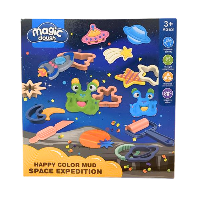 Galactic Space Explorer Modeling Dough Kit with Alien Molds