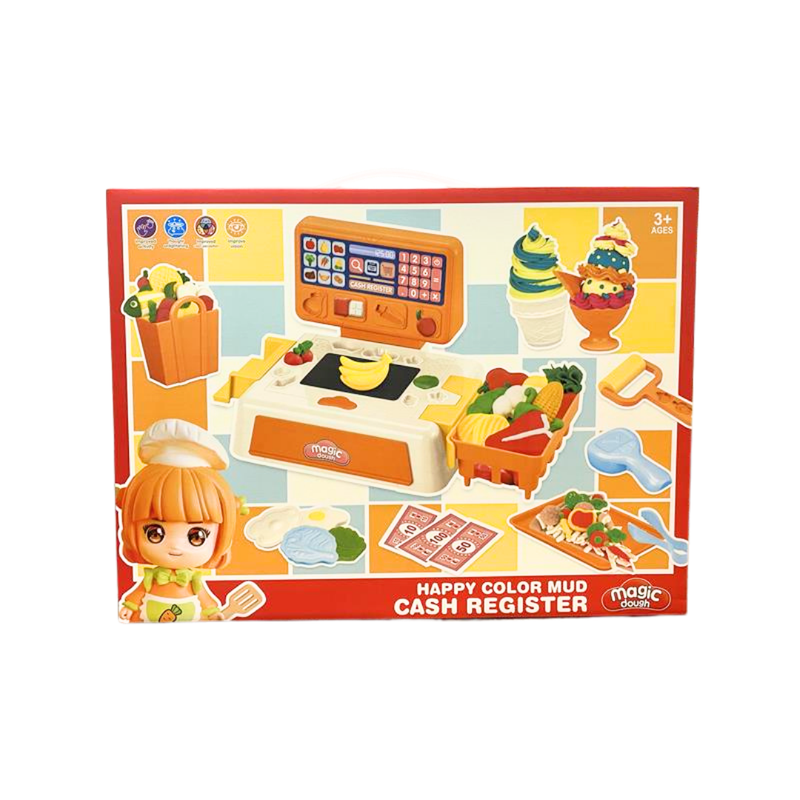 Supermarket Cash Register Modeling Dough Set with Food Molds