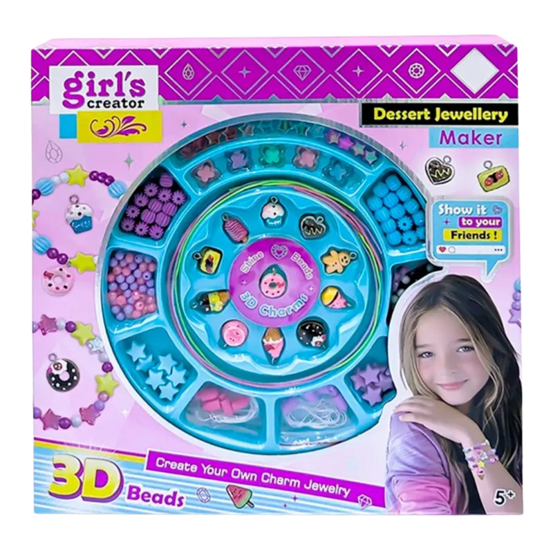 Sweet Treats Dessert Charm Bracelet Making Kit (3D Beads)