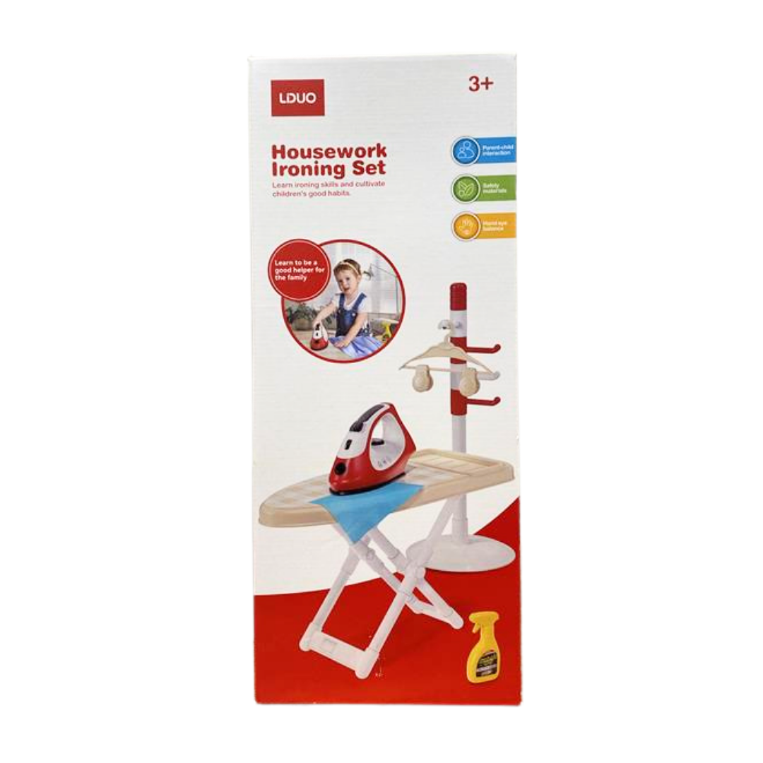 Housework Ironing Set juguete tabla planchar plancha perchero niños