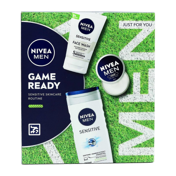 Nivea Men Game Ready Sensitive Skincare Gift Set (3-Piece)
