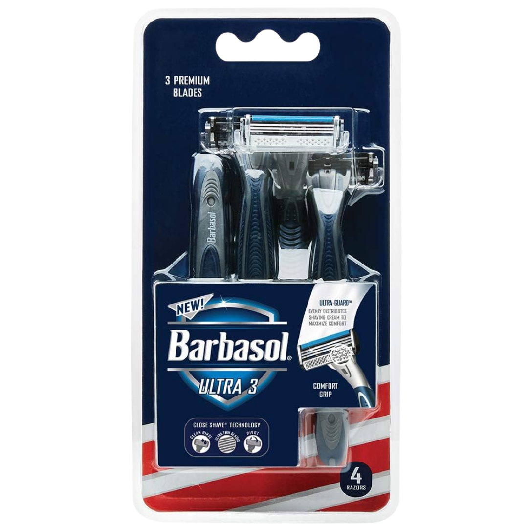 Barbasol Ultra 3 rasuradoras desechables 4 ct