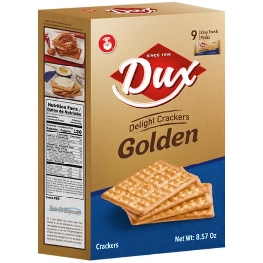 Golden Delight Crackers, Dux 8.57 oz – 9 Paquetes Frescos