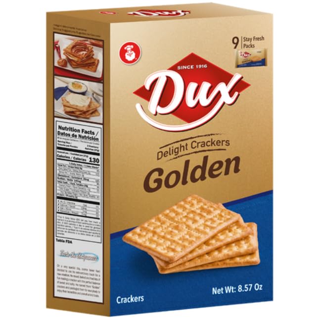 Golden Delight Crackers, Dux 8.57 oz – 9 Paquetes Frescos