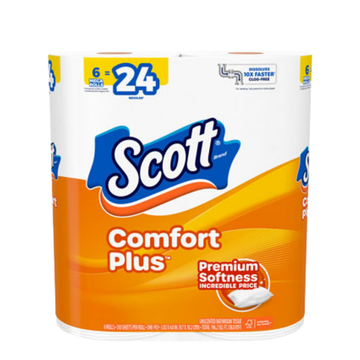 Scott ComfortPlus mega rolls papel higiénico familiar