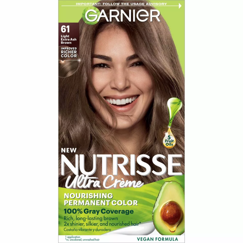 Garnier Nutrisse Ultra Crème 61 Light Extra Ash Brown (Kit)