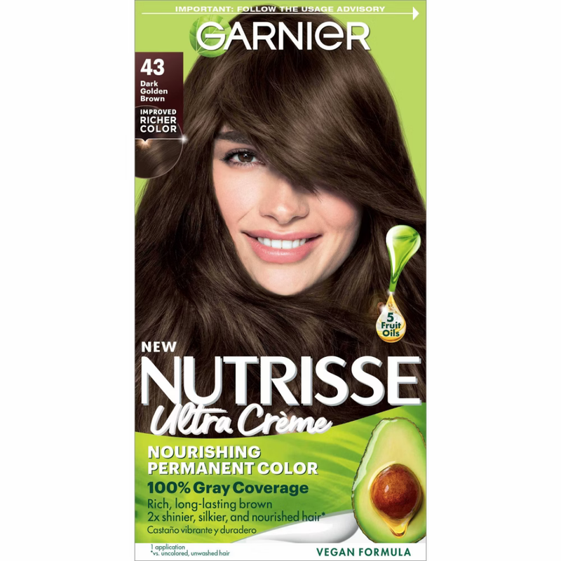 Garnier Nutrisse Ultra Crème 43 Dark Golden Brown (Kit)