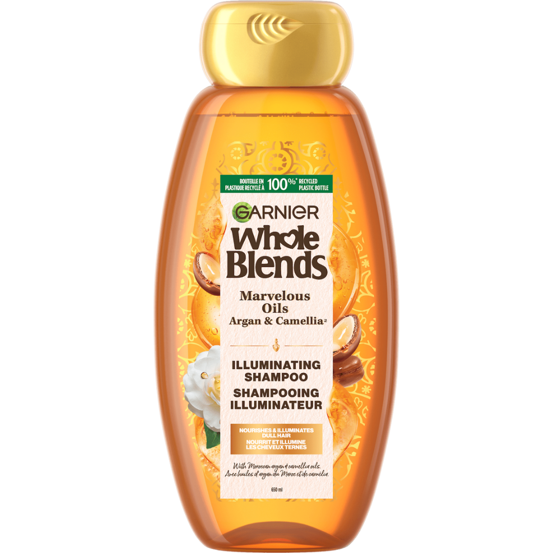 Champú iluminador Garnier Whole Blends Argan y Camelia