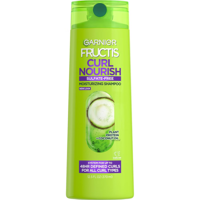 Garnier Fructis Curl Nourish Shampoo with Coconut, Jojoba & Macadamia Oils (12.5oz)