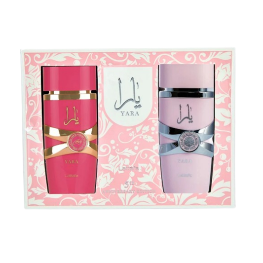 Set de perfumes Lattafa Yara 5th Anniversary Edition para mujer con Yara y Yara Candy