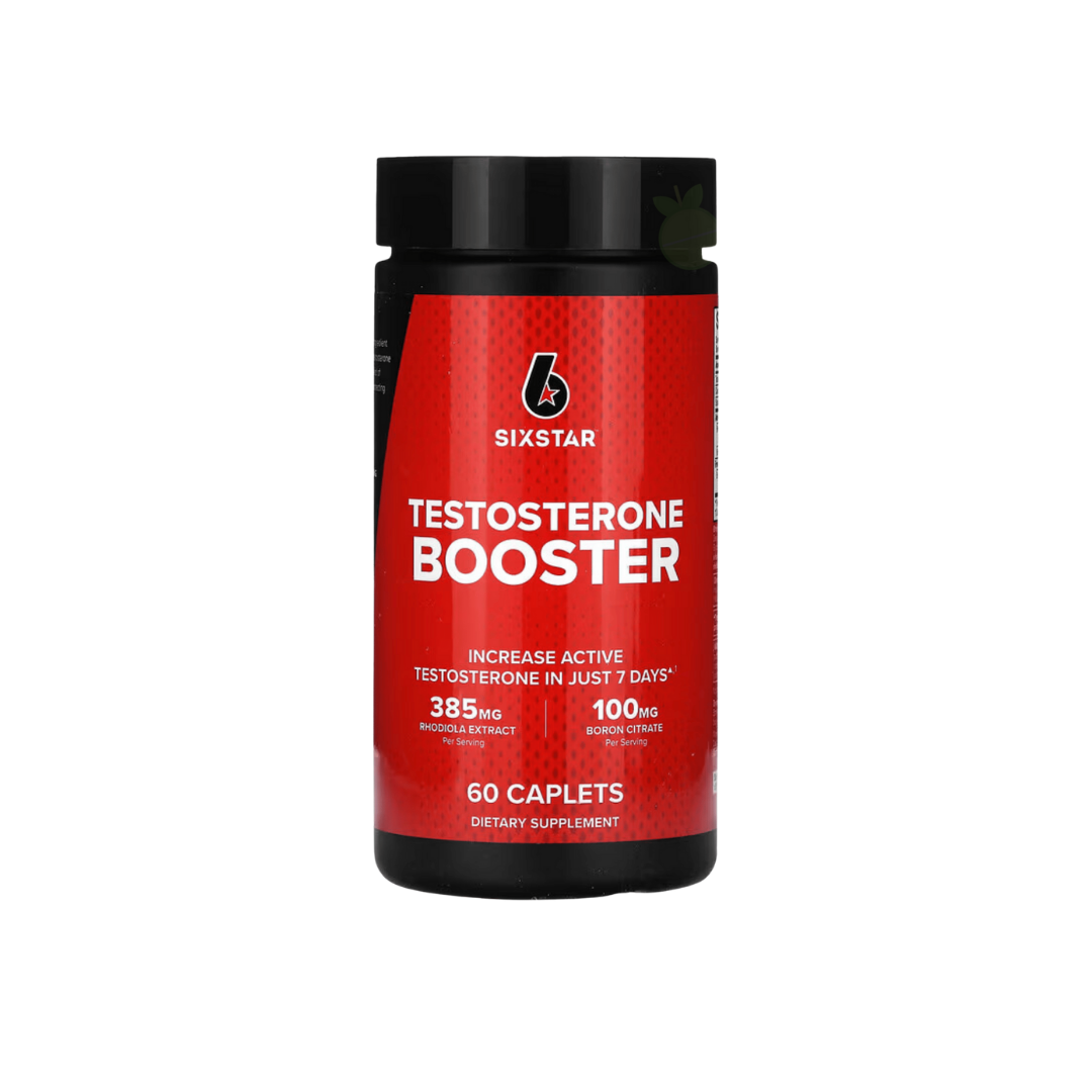 Suplemento Six Star Testosterone Booster frasco rojo de 60 capletas.