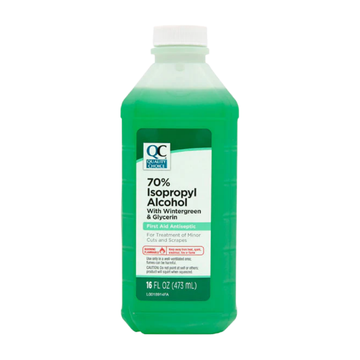 QC Isopropyl Alcohol 70% Wintergreen antiséptico 16oz