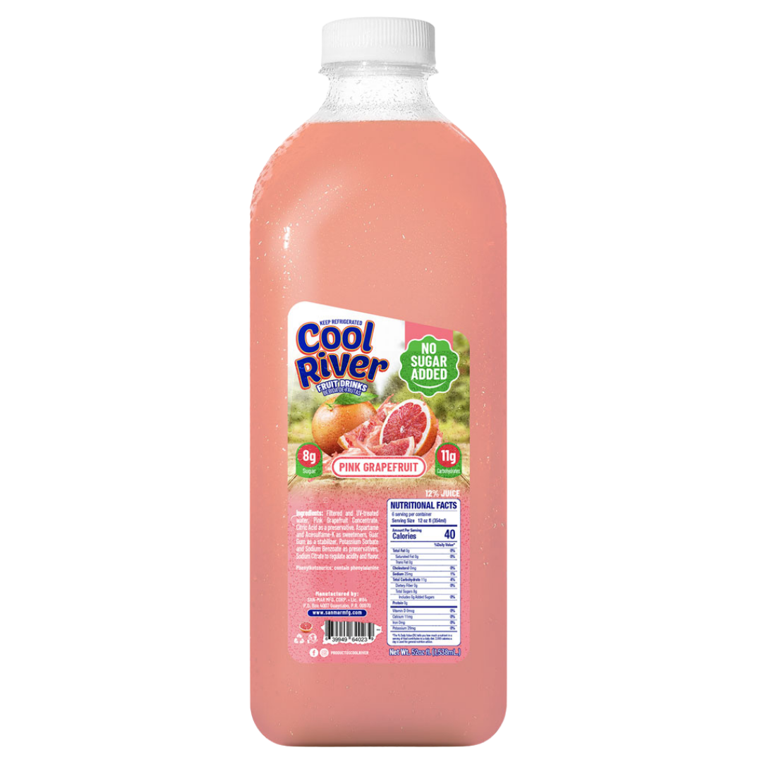 Cool River Pink Grapefruit Drink 52oz bebida refrescante toronja rosada