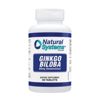Natural Systems Ginkgo Biloba suplemento para memoria 60 tabletas