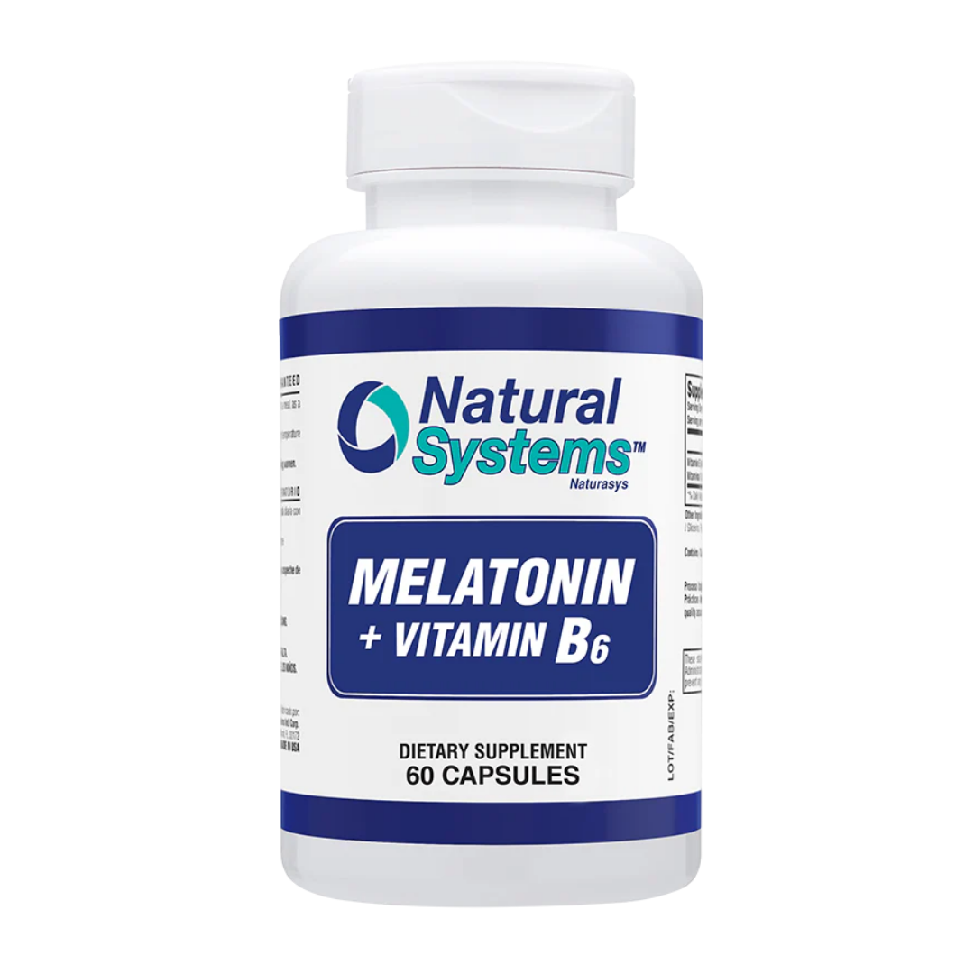 Natural Systems Melatonin + B6 suplemento para sueño 60 tabletas