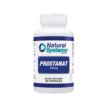 Suplemento Natural Systems Prostanat 540mg para salud masculina 60 cápsulas.