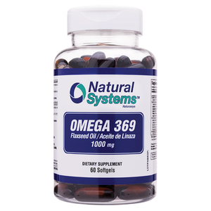 Softgels de Omega 3-6-9 Natural Systems aceite de linaza 1000mg 60 unidades