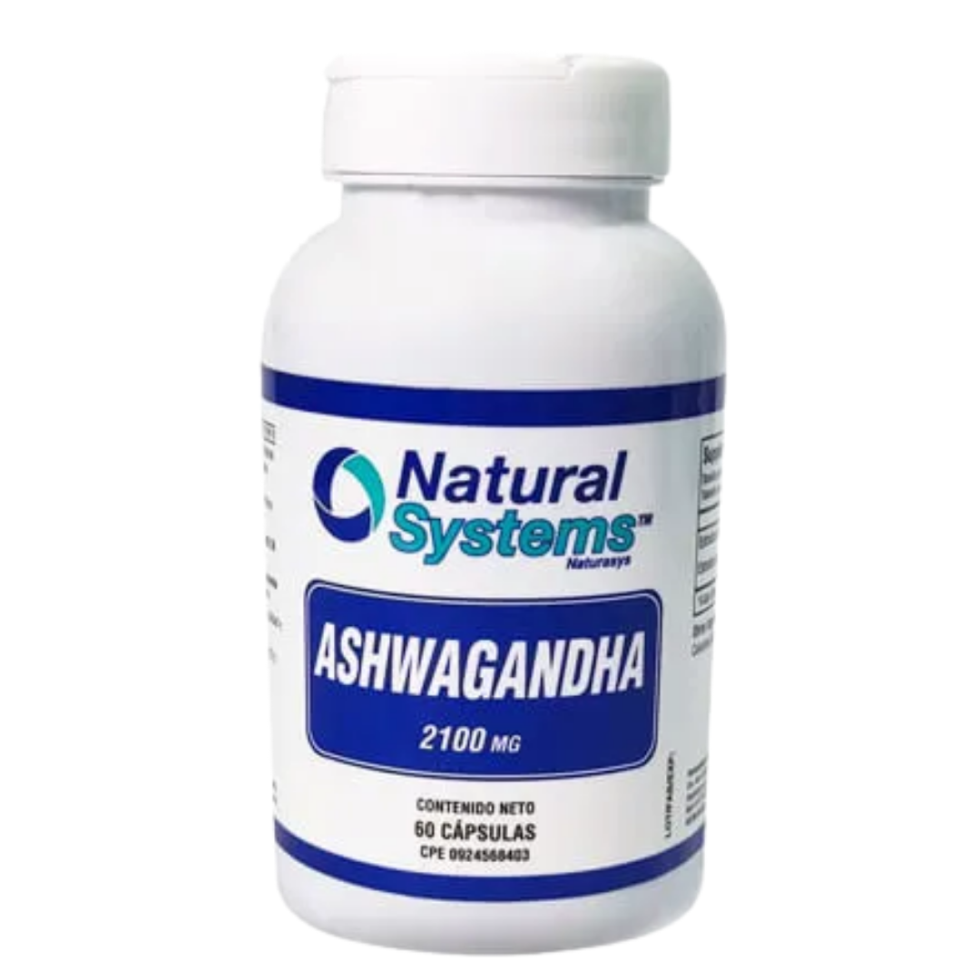 Natural Systems Ashwagandha suplemento antiestrés 60 cápsulas