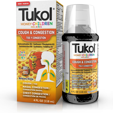 Tukol Honey Children’s Cough Relief Syrup jarabe infantil con miel 4oz