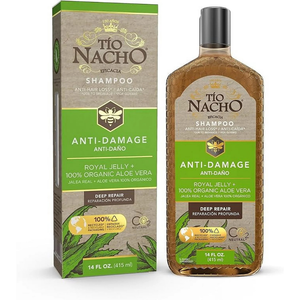 Shampoo Tío Nacho Anti-Damage con aloe vera y jalea real 14oz