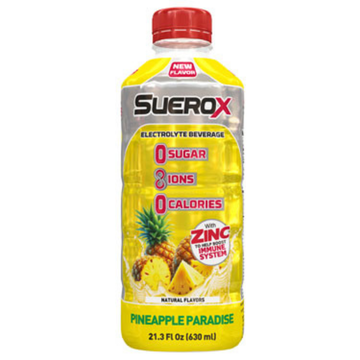 Suerox Pineapple 21.3oz bebida electrolitos piña sin azúcar