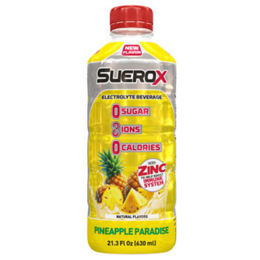 Suerox Pineapple 21.3oz bebida electrolitos piña sin azúcar