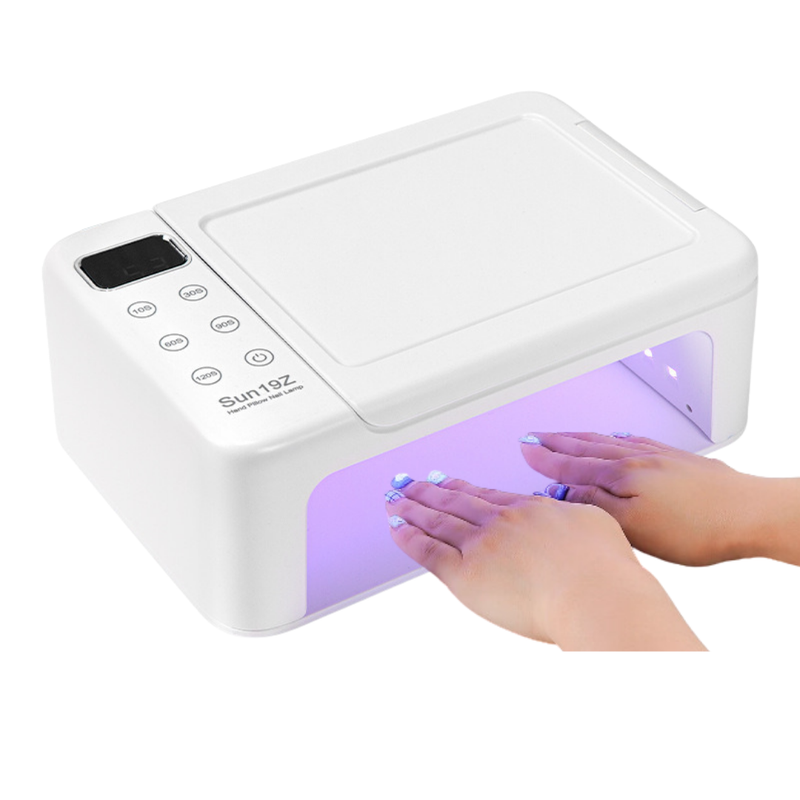 Sun 19Z 2-in-1 UV/LED Nail Lamp & Hand Pillow (White)
