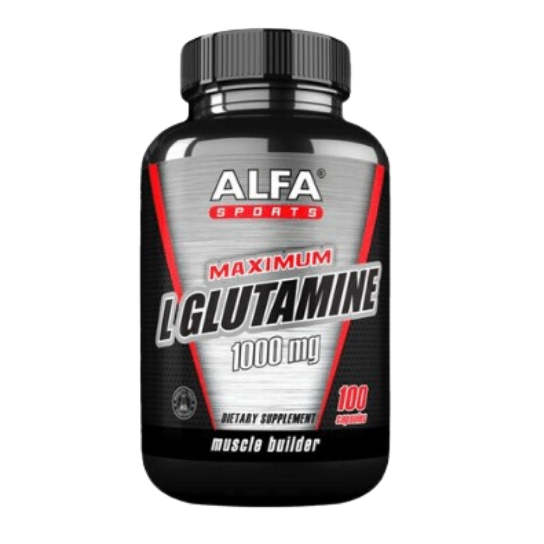 Alfa Max L-Glutamine Capsules suplemento recuperación muscular 100 cápsulas