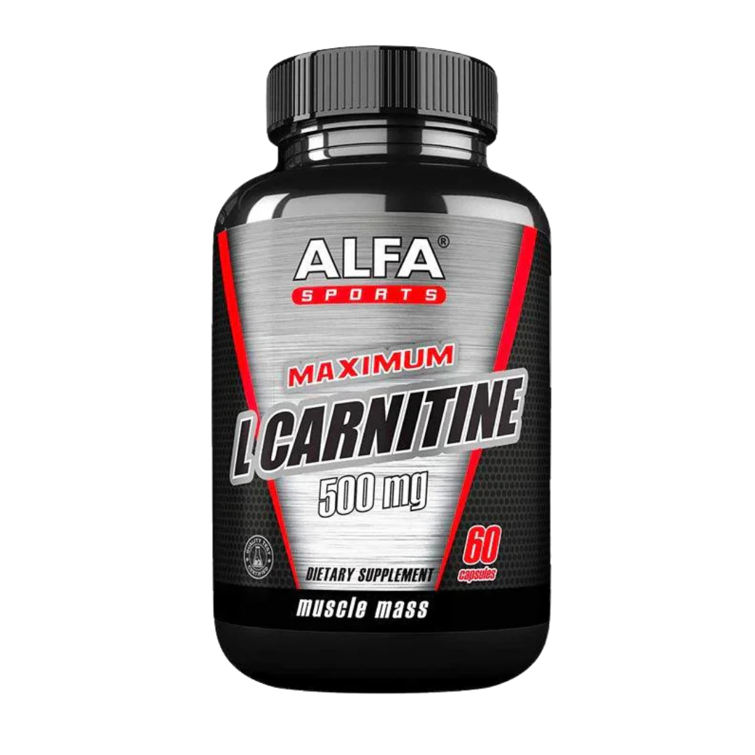 Cápsulas de L-Carnitina Alfa Sports 500mg quema de grasa 60 unidades