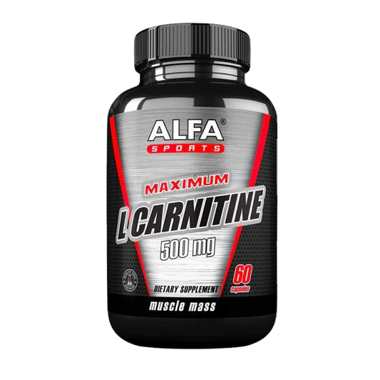 Cápsulas de L-Carnitina Alfa Sports 500mg quema de grasa 60 unidades
