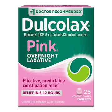 Dulcolax Pink Laxative Tablets para mujeres alivio suave 25ct