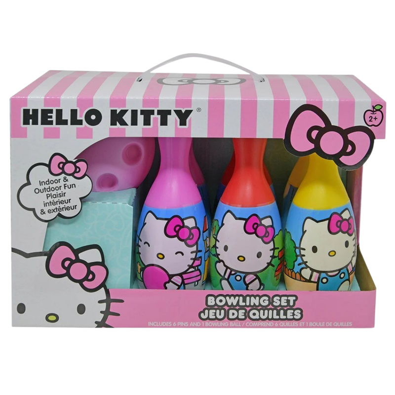Hello Kitty Kids Bowling Set with 6 Pins & Ball