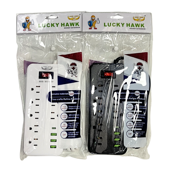 Lucky Hawk Power Strip regleta electrica enchufes universales USB