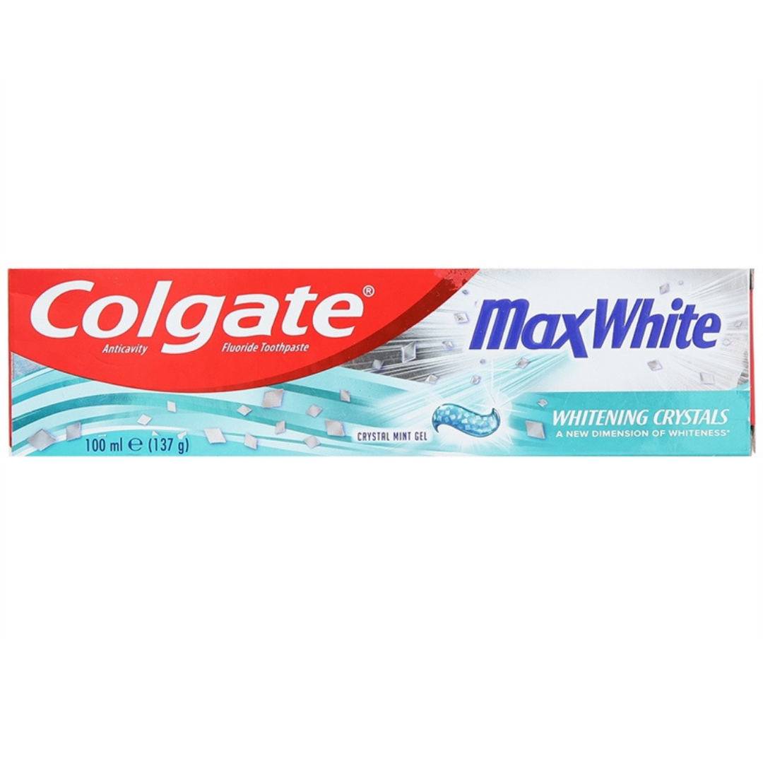 Colgate Max White Toothpaste Crystal Mint Gel 100ml pasta dental blanqueadora