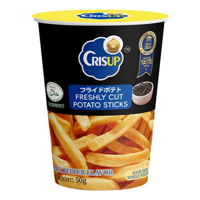 Crisup Freshly Cut Potato Sticks Black Pepper (1.76oz) (10 Pack)