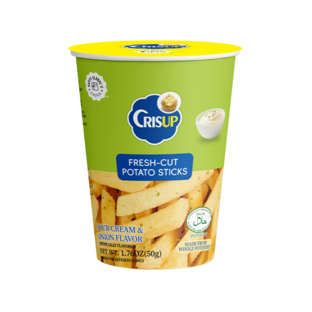 Crisup Potato Sticks Sour Cream and Onion 50g papitas palito snack