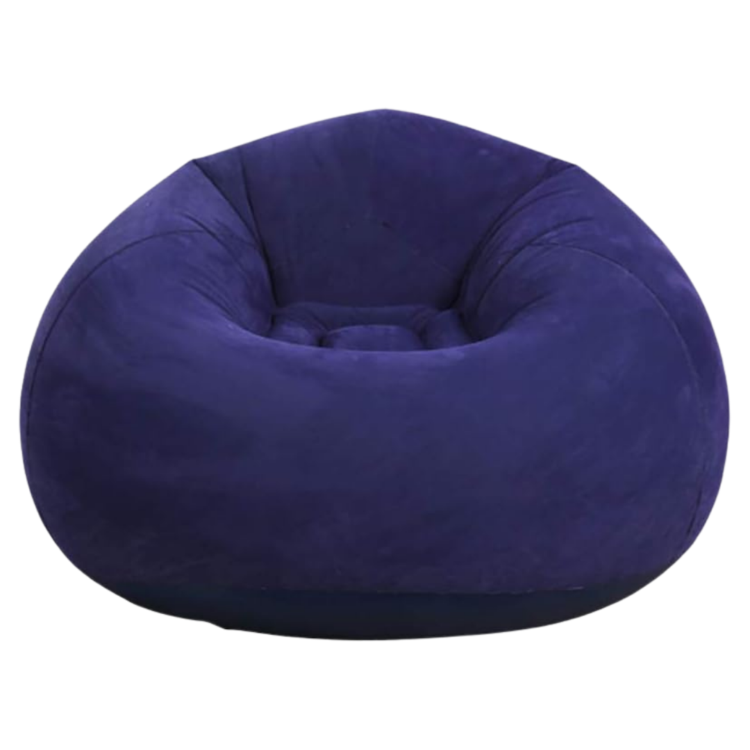 Sofá inflable tipo lounge ComfortAir en color púrpura con textura suave