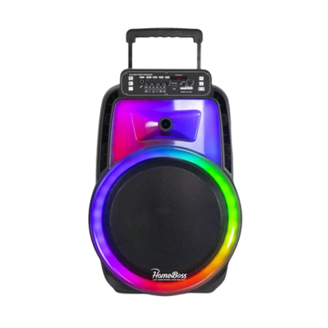 Bocina portátil HomeBoss 15 pulgadas Bluetooth con luces LED