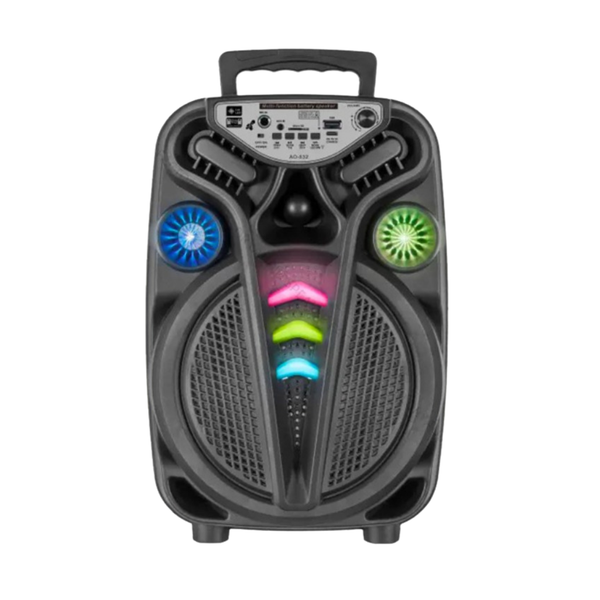 AO-811 8-Inch Portable Bluetooth Speaker with LED Lights